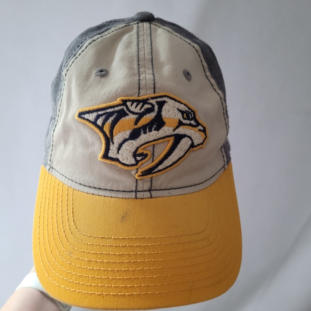 Nashville Predators NHL Baseball Cap Hat‎ Gold & Gray Adult